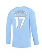 Moški Nogometna dresi replika Manchester City Kevin De Bruyne #17 Domači 2023-24 Dolgi rokav